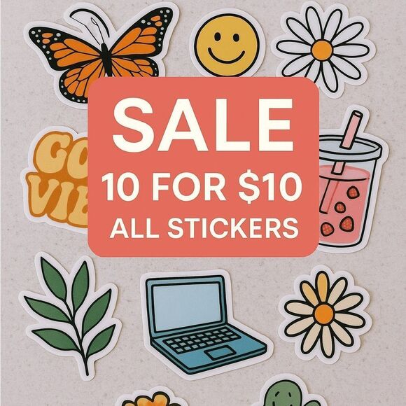 Humorous Black and White Sticker - Picture 2 of 2